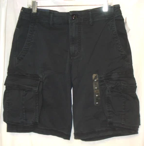 NWT's GAP Khakis CHARCOAL Black Cotton 12" Cargo Shorts SIZE 33 - Picture 1 of 2