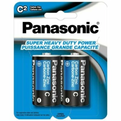 New 2 Pack Panasonic C-Size C TYPE Battery Super Heavy Duty Batteries US - Image 1 of 2