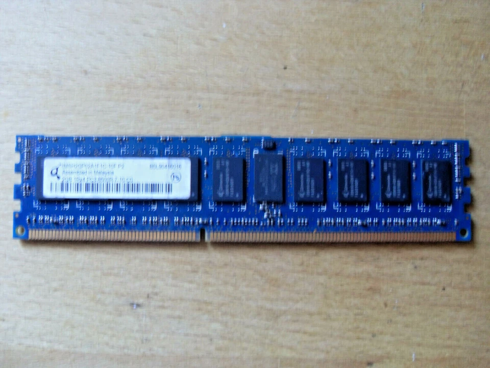 2GB Qimonda DDR3-1066 RAM PC3-8500R-7-10-C0 ECC Reg IMSH2GP02A1F1C-10F Memory - Image 1 of 2