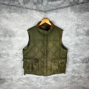 Barbour Puffer Wax Vest Men's Size XXL Green Cotton ` - Picture 1 of 23