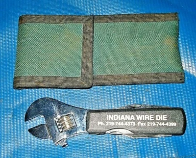 Multi-Tool Adjustable Wrench, Knifes, scissors Screwdrivers, awl, bottle opener - Image 1 of 4