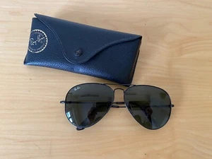 Gafas de sol RAY-BAN - Aviador - Montura metálica negra - Cristales verdes - Imagen 1 de 11