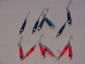 12 NEW ROCKER ASSORTMENT PANFISHING JIGS SIZE 10  fishing  for rod  reel ICE - Picture 1 of 4