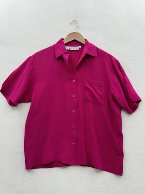 Ann Tjian For Kenar Women’s 8 Pink 100% Silk Button Up Blouse - Image 1 of 4