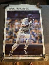 Rickey Henderson New York Yankees Sports Illustrated Poster VTG RARE Oakland A’s