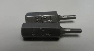 2pc 1/4" x 5/64" Hex Bit 1" Length For 1/4" Hex Drive Power, 1/4 HEX BIT SOCKET - Picture 1 of 4