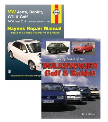 Juego de 2 libros manuales Haynes 30 años Volkswagen Golf Rabbit Jetta 2006-2011 Foto 1 de 3