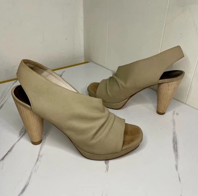 Sandália COCLICO LARKSPUR de couro franzido biqueira aberta FEITA NA ESPANHA EU tamanho 37.5/EUA 7.5 - Imagem 1 de 4