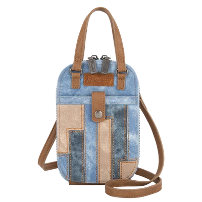Mini Bandolera Wrangler Denim Patchwork North South WG164-1831JN Foto 1 de 4