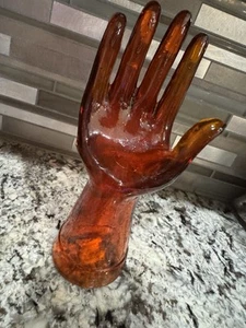 Vetro a forma di mano cadmio si illumina! Vintage - Foto 1 di 12