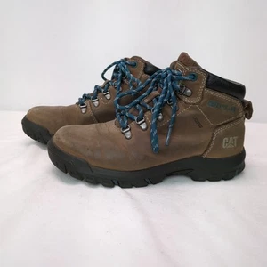 CAT Mae Steel Toe Waterproof Work Boots Women's Size US 6 Wide Bay Leaf Leather - Picture 1 of 12