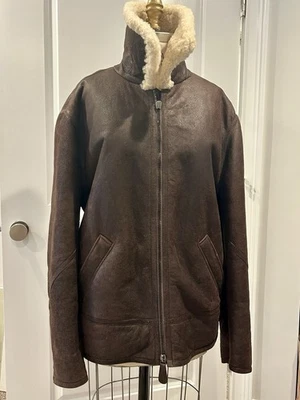 Chaqueta de piel de oveja Ralph Lauren etiqueta púrpura — Hecha a medida — Pieza única — Grande Foto 1 de 4