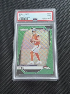 2024 Prizm Bo Nix Green Wave Rookie #309 PSA 9 Mint Broncos RC 🔥🔥 - Picture 1 of 3