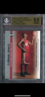 2003-04 Upper Deck #1 Lebron James Phenomenal Beginning RC BGS 9.5 GEM MT - Image 1 of 2