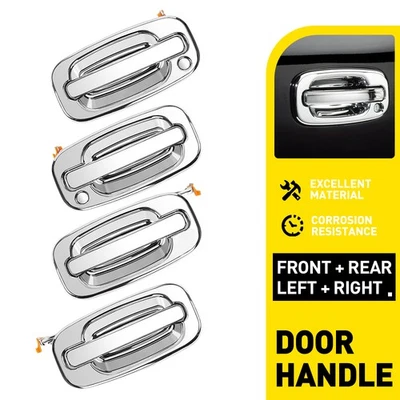 4X Manija de puerta cromada exterior izquierda derecha EC para Cadillac Escalade EXT 2002-2006 Foto 1 de 4