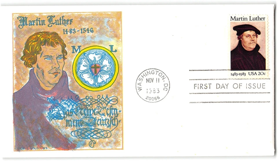 US #2065 FDC, 1983, Doris Gold Cachet - Image 1 of 1
