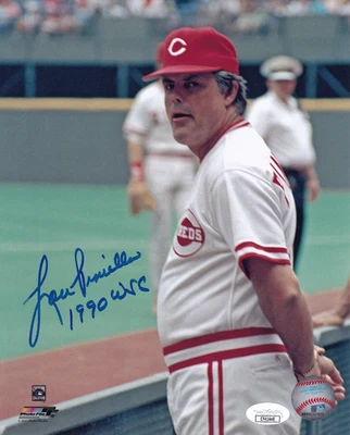 LOU PINELLA AUTOGRAPH SIGNED COLOR 8X10 PHOTO REDS MARINERS YANKEES JSA/COA - Image 1 of 2