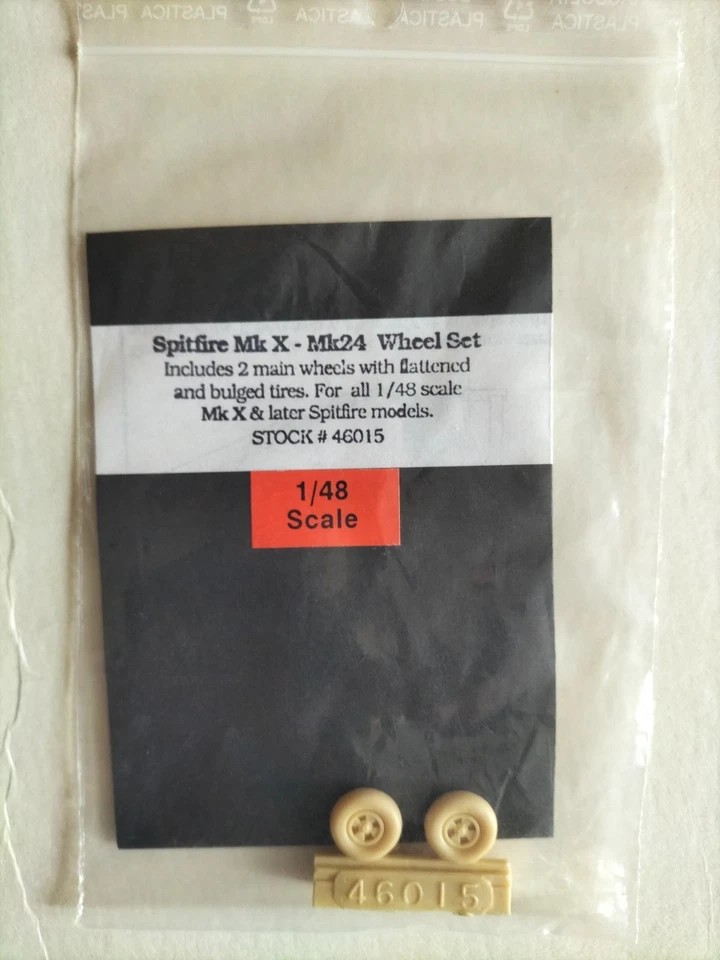 1/48 SUPERMARINE SPITFIRE Mk.X WHEEL RESIN SET - TRUE DETAIL #46015 - Immagine 1 di 1