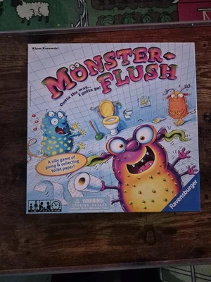 MONSTER FLUSH Outta the Way I Gotta Go Monster Game Ravensburger Completo Foto 1 de 4