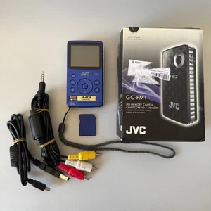 JVC GC-FM1 Blue 1080p HD Memory Video Camcorder Camera with SD Memory Card - Picture 1 of 24