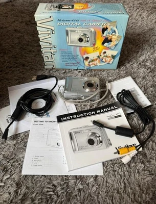 Vivitar ViviCam 4345 4.0MP Digital Camera Boxed - Silver Tested - Image 1 of 4
