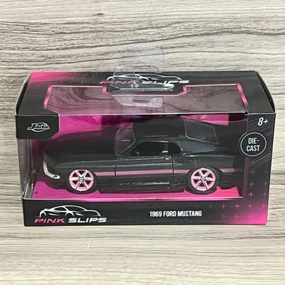 Jada Toys Pink Slips 1969 Ford Mustang (Black/Pink) 1:32 Die-Cast - Image 1 of 3