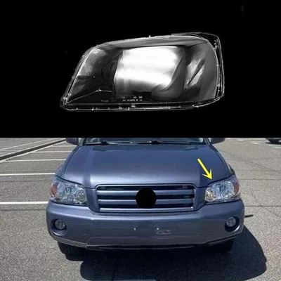 Cubierta de lente transparente de luz de faro izquierdo + pegamento para Toyota Highlander 2004-2006 Foto 1 de 4