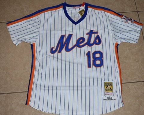 Darryl Strawberry New York Mets 1986 Throwback Jersey With PATCH NWT LARGE 44 Cover