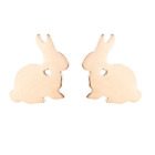 Hypoallergenic Surgical Steel Gold & Silver Easter Bunny Rabbit Stud Earrings
