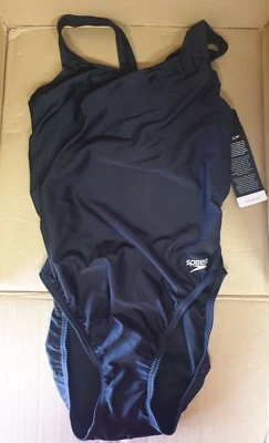 Speedo Women's Swimsuit Black One Piece Prolt Super Pro Solid Adult Size 10/36 - Image 1 of 4