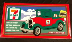 1928 7-11 Chevy National A B Pickup edición limitada banco de metal fundido a presión - Imagen 1 de 3