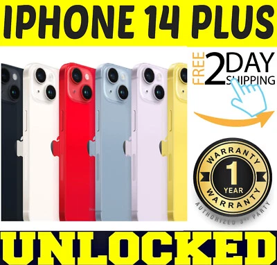 APPLE IPHONE 14 PLUS 128GB 256GB (FACTORY UNLOCKED) ✅1 YEAR WARANTY✅⚫⚪🔴✤SEALED✤ - Image 1 of 4