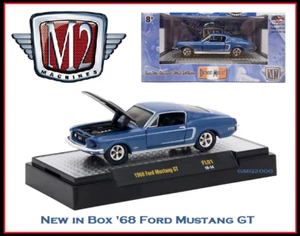 New Collectible M2 1/64 Diecast Car '68 Ford Mustang GT in Acrylic Display Case - Picture 1 of 7