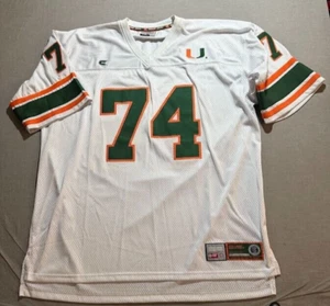Miami Hurricanes #74 Colosseum Athletics Jersey Mens 2XL White Short Sleeve. - Picture 1 of 13