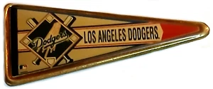 Dodgers Pins RARE 1990s Old Style Los Angeles Dodger Pennant Baseball MLB Pin - Picture 1 of 3