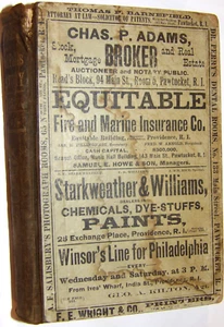 DE COLECCIÓN 1885 PAWTUCKET Y CATARATAS CENTRALES, DIRECTORIO DE LA CIUDAD DE RI ~ EMPRESAS/RESIDENTES - Imagen 1 de 24