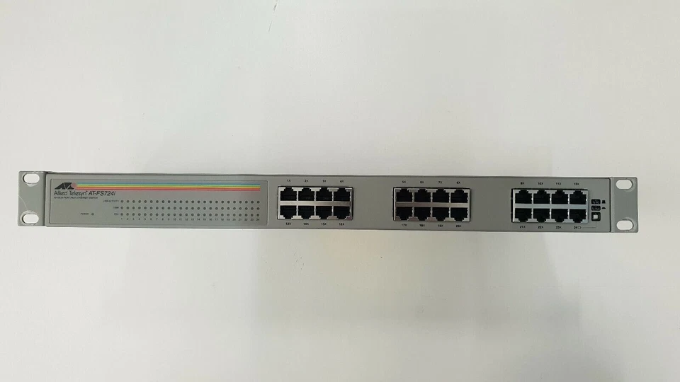 Allied Telesyn AT-FS724i 24 Port Rack Mount 1U Fast Ethernet Switch 10/100Mbps  - Image 1 of 4