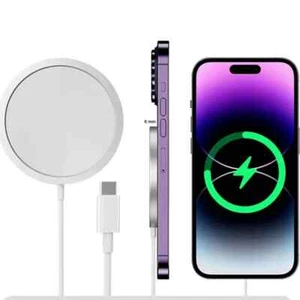 15W Fast Wireless Charger For Apple Mag Safe iPhone 16e 13 12 11 15 14 16Pro Max - Picture 1 of 10