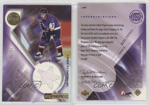 2001-02 CHL Prospects Game Used Edition Top Jerseys Gold /75 Mark Popovic #J-MP