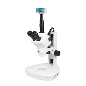 Simul-Focal Trinocular Zoom Stereo Microscope High Definition Digital Camera - Picture 1 of 3