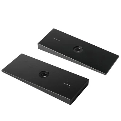 Cuñas angulares de piñón de acero de 2" de ancho 4° grados negras - Juego de 2 Foto 1 de 4