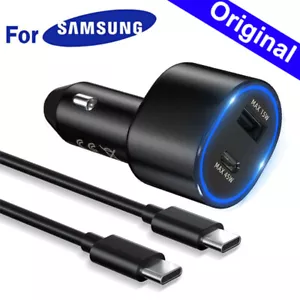 PD 45W Fast Car Charger & Type-C Cable For Samsung A55 A35 A25 A15 A54 A34 5G - Picture 1 of 16