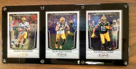 GREEN BAY PACKERS 3 CARD PLAQUE AARON RODGERS CLAY MATTHEWS RANDALL COBB Cover