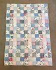 Pottery Barn Crib Toddler Bed Quilt Colorful Floral Patchwork 