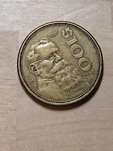 Mexico 100 Pesos coin, 1984. KM# 493, aluminum-bronze. Venustiano Carranza Garza - Picture 1 of 4