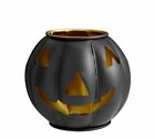 Pottery Barn Black Jack O Lantern Pumpkin Halloween  5" High Mini