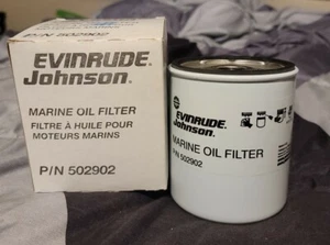 N38 Evinrude Johnson OMC 502902 Marine Oil Filter OEM New - Foto 1 di 1