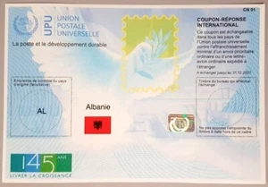Albania - NEW International Reply Coupon IRC. From UPU. Canceled or not - Picture 1 of 1
