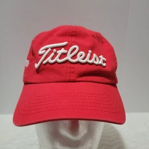 Titleist Golf Hat Red Spell Out Adjustable Strap back Faith Logo - Picture 1 of 6