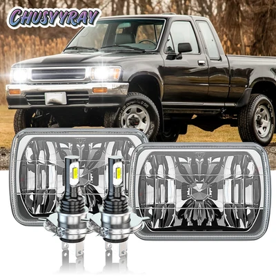 LED For Toyota Pickup 1982-1995 Truck Headlight Hi-Lo Beam Head Lamps Pair - Image 1 of 4